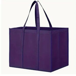 NWT LARGE Purple Tote Bag Trunk Organizer Grocery Shopping Bag Reusable Foldable